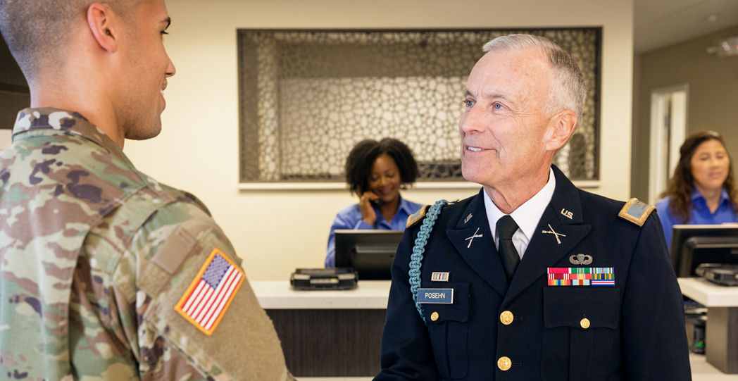 General discussing with Soldier